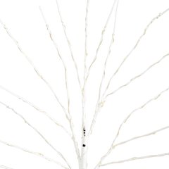 24in. Pre-Lit Artificial White Birch Branches with 80 Warm White Set of 2