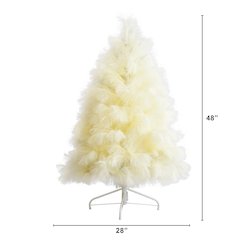 4ft. Artificial Off-White Pampas Grass Christmas Tree