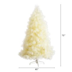 6ft. Artificial Off-White Pampas Grass Christmas Tree