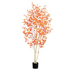 7ft. Autumn Birch Artificial Fall Tree