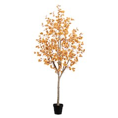8ft. Artificial Autumn Fall Eucalyptus Tree