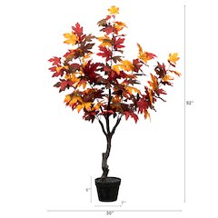 52in. Autumn Smoky Maple Artificial Fall Tree