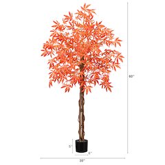 5ft. Autumn Vibrant Maple Artificial Fall Tree