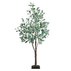 4ft. Lighted Artificial Fruiting Olive Tree with 150 Warm White LED Lights