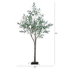 5ft. Lighted Artificial Fruiting Olive Tree with 200 Warm White LED Lights