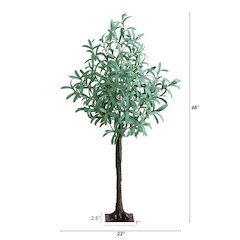 4ft. Lighted Artificial Olive Tree with 240 Warm White LED Lights