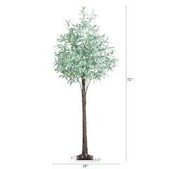 6ft. Lighted Artificial Olive Tree with 420 Warm White LED Lights