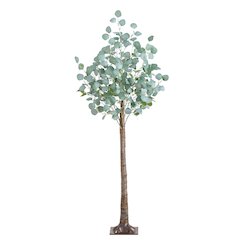 5ft. Lighted Artificial Eucalyptus Tree with 300 Warm White LED Lights