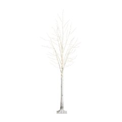 8ft. Pre-Lit Artificial White Birch Tree with 500 Warm White LED Lights