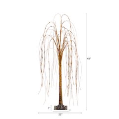 4ft. Pre-Lit Artificial Willow Tree with 120 Warm White LED Lights