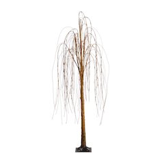 6ft. Pre-Lit Artificial Willow Tree with 160 Warm White LED Lights