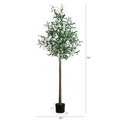 6ft. Lighted Artificial Olive Tree with 300 Warm White LED Lights