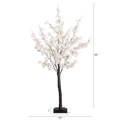 4ft. Lighted Artificial Cherry Blossom Tree with 210 Warm White LED Lights