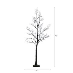 6ft. Pre-Lit Halloween Minimalist Twig Artificial Fall Tree