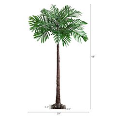 4ft. UV Resistant Lighted Artificial Palm Tree