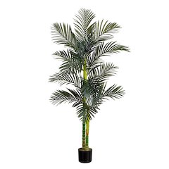 6ft. Artificial Double Stalk Golden Cane Palm Tree