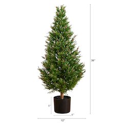 3ft. UV Resistant Artificial Rosemary Cone Topiary Tree (Indoor/Outdoor)