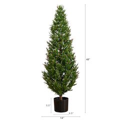 4ft. UV Resistant Artificial Rosemary Cone Topiary Tree (Indoor/Outdoor)