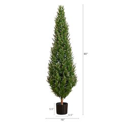 5ft. UV Resistant Artificial Rosemary Cone Topiary Tree (Indoor/Outdoor)