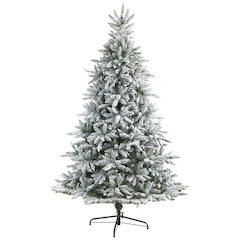 8ft. Flocked West Virginia Spruce Artificial Christmas Tree