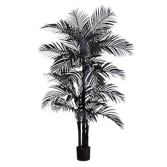 6ft. Artificial Halloween Black Golden Cane Tree