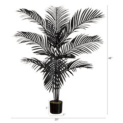 4ft. Artificial Halloween Black Paradise Palm Tree