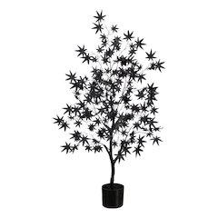 4ft. Artificial Halloween Eerie Black Maple Tree