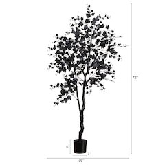 6ft. Artificial Halloween Black Maple Tree