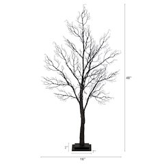 4ft. Pre-Lit Halloween Minimalist Twig Artificial Fall Tree with 160 LED Lights