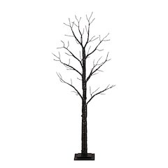 5ft. Pre-Lit Artificial Halloween Twig Tree with 360 Orange & Purple LED Lights