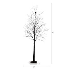 7ft. Pre-Lit Halloween Black Twig Artificial Tree with 390 LED Lights