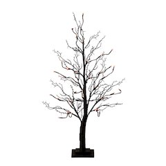3ft. Pre-Lit Halloween Deluxe Black Twig Artificial Tree with 36 LED Lights