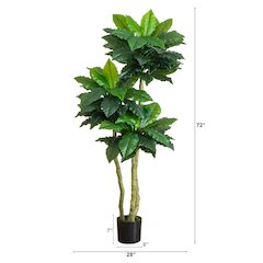 6ft. UV Resistant Artificial Bird Nest Fern Tree (Indoor/Outdoor)