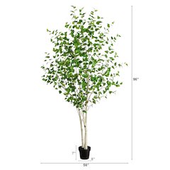 8ft. Artificial Birch Tree with Real Touch Leaves