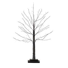 2ft. Pre-Lit Artificial Halloween Black Twig Tree with 210 LED Lights