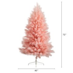 6ft. Artificial Pink Pampas Grass Christmas Tree