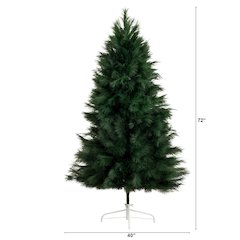 6ft. Artificial Green Pampas Grass Christmas Tree