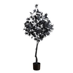 4ft. Pre-Lit Artificial Halloween Black Maple Tree with 180 LED Lights