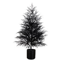 5ft. Artificial Halloween Real Touch Black Norfolk Pine Christmas Tree
