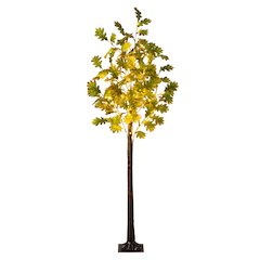 5ft. Pre-Lit Green Autumn Oak Artificial Fall Tree with 200 LED Lights