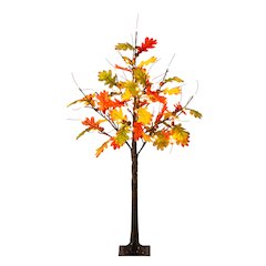 4ft. Pre-Lit Autumn Maple Artificial Fall Tree with Pinecones, Acorns