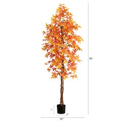 8ft. Autumn Deluxe Maple Artificial Fall Tree