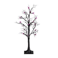 3ft. Pre-Lit Artificial Halloween Spider Twig Tree with 36 Purple LED Lights