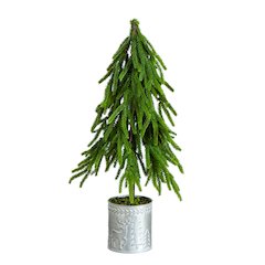 20in. Artificial Real Touch Down Swept Norfolk Island Pine