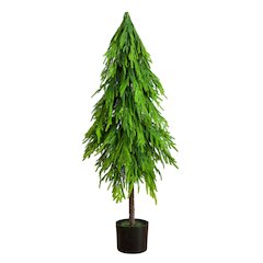 4ft. Artificial Real Touch Down Swept Norfolk Pine Tree with Natural Look