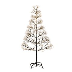 4ft. Pre-Lit Artificial Halloween Black Starburst Tree with 800 Fairy LED Lights