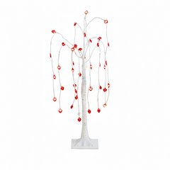 3ft. Pre-Lit Valentine's Day Willow Tree with 40 Heart Shaped LED Lights