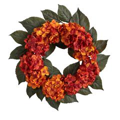 20in. Autumn Hydrangea Artificial Wreath