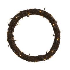 20in. Vine Wreath with 50 White Warm LED Lights