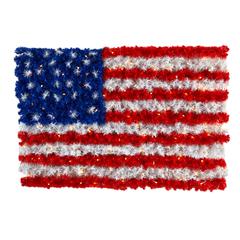 x 2ft. Red, White, and Blue American Flag Wall Panel with 100 Warm LED Lights